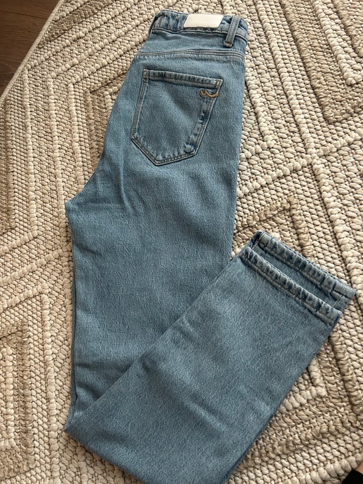 Gri Denim Rahat Kesim Kadın mom Jean - Görsel 2