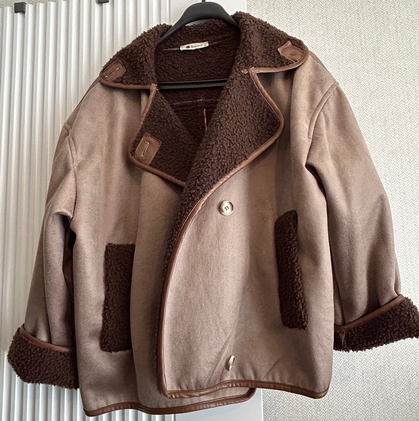 Kahverengi Süet Kadın Kürklü Ceket - Görsel 2