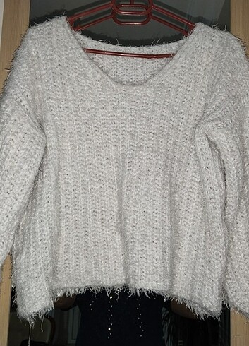 Beyaz Yumoş triko - Görsel 5