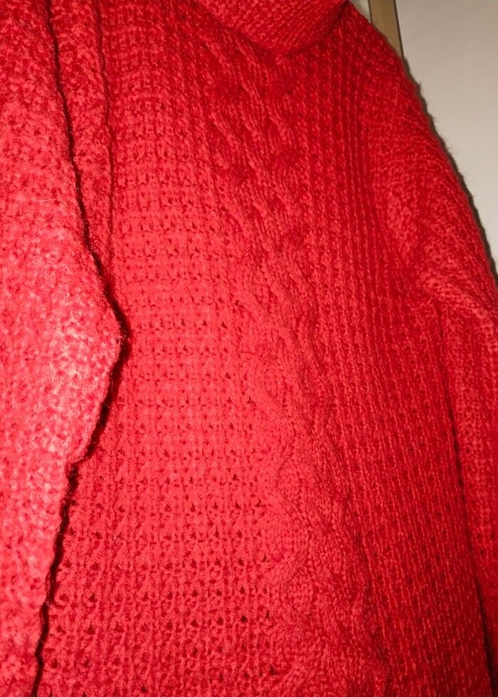 Yün el örme triko kazak - Görsel 3