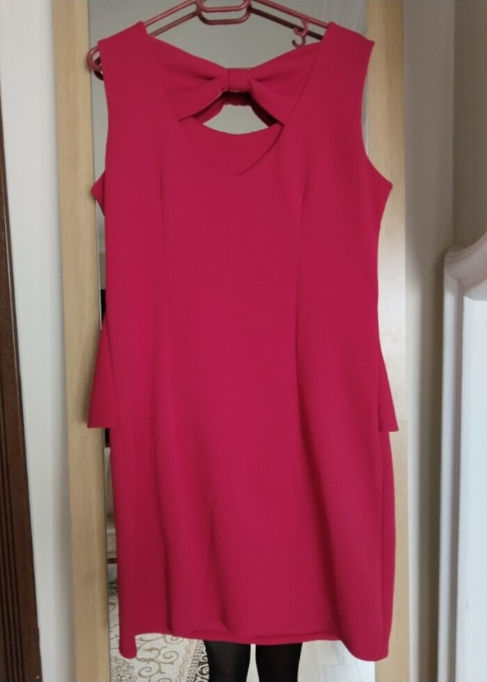 Kırmızı mini elbise abiye - Görsel 5