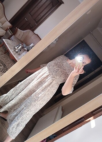 Tesettür yeşil elbise  - Görsel 3