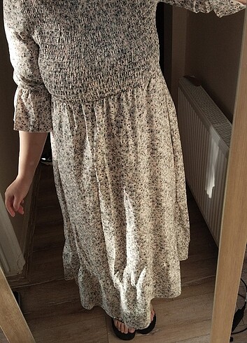 Tesettür yeşil elbise  - Görsel 4