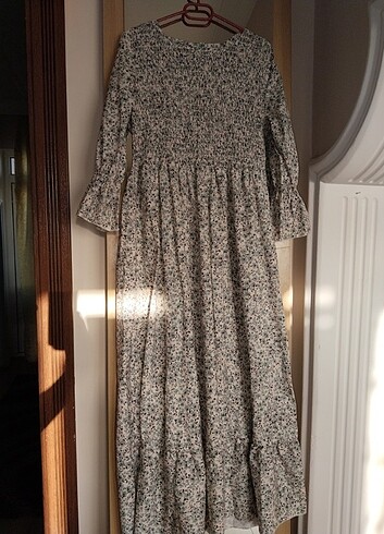 Tesettür yeşil elbise  - Görsel 6