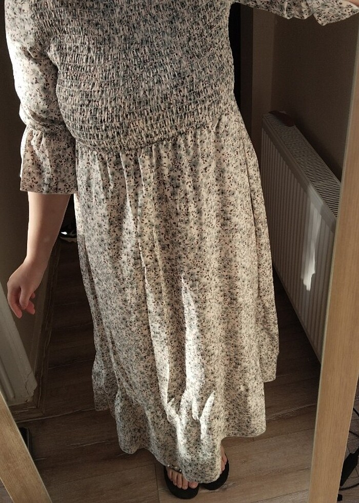 Tesettür yeşil elbise  - Görsel 4