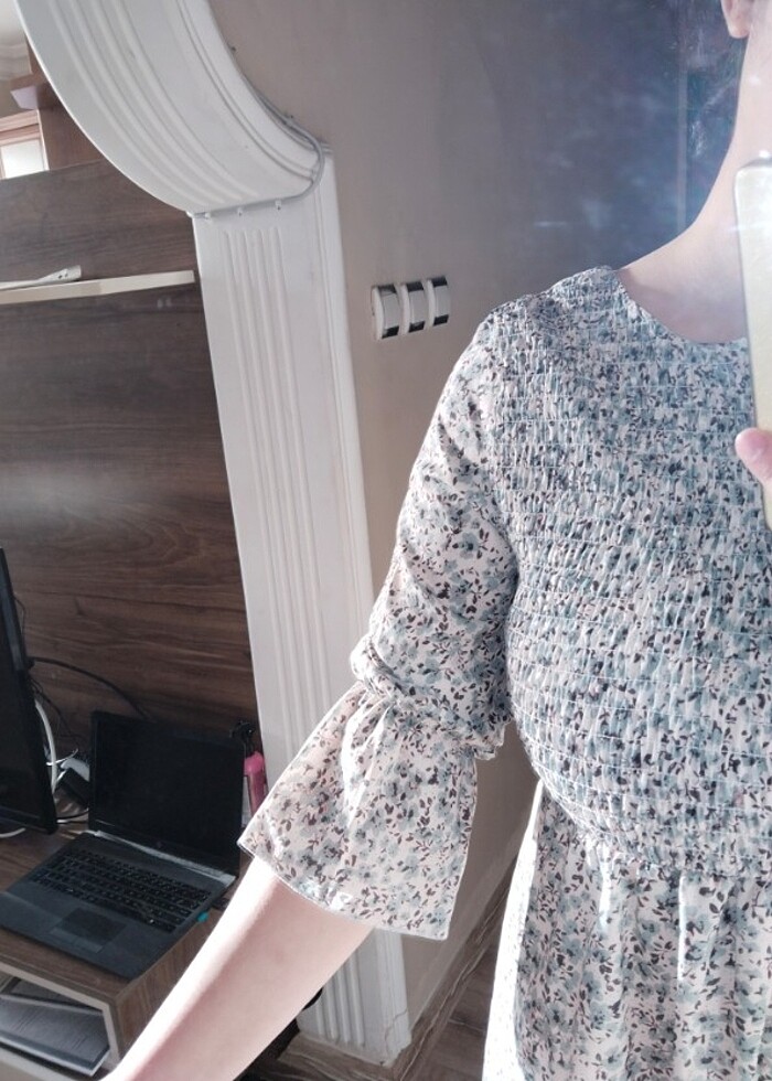 Tesettür yeşil elbise  - Görsel 5