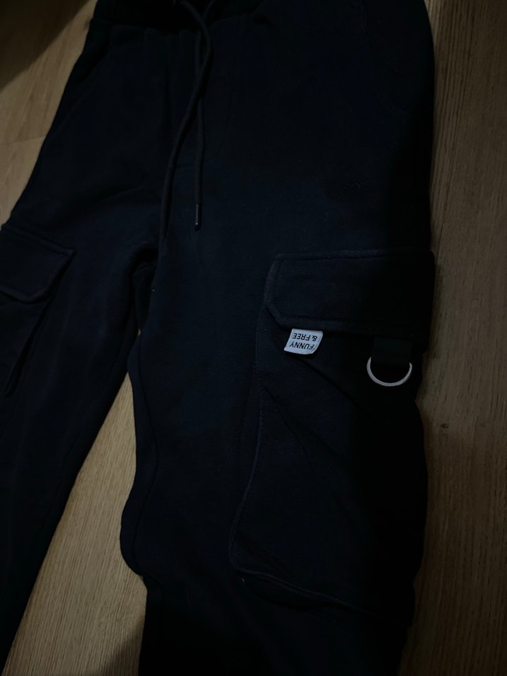 Siyah Kargo Eşofman Altı - Görsel 3