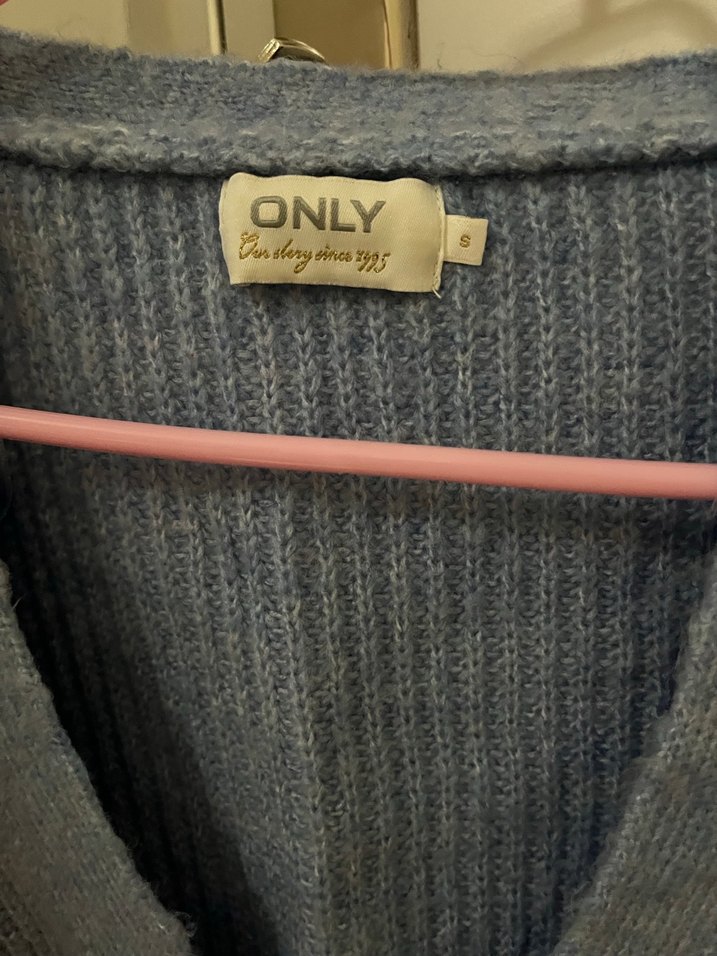 Gri V Yaka Örgü Kadın Hırka - Görsel 2