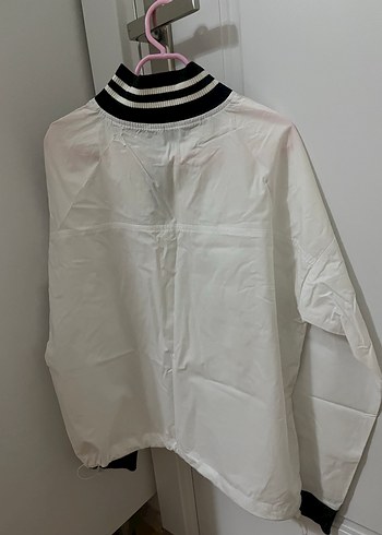 Yarım Fermuarlı Beyaz Poplin Sweat - Görsel 4