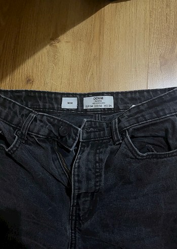 Siyah Kadın Mom Denim Jean - Görsel 2