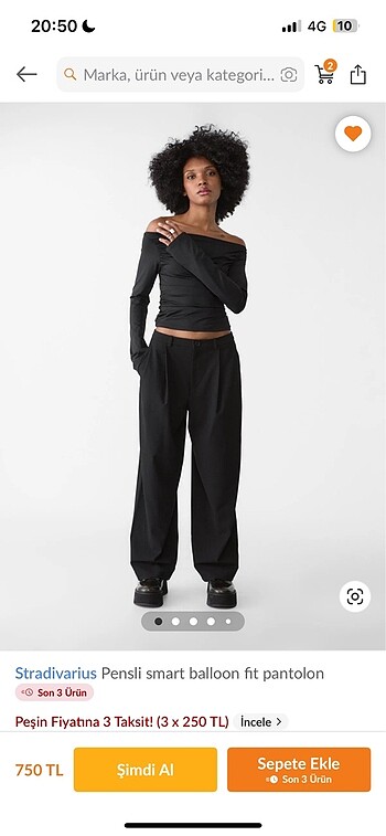 Stradivarius etiketli pantolon