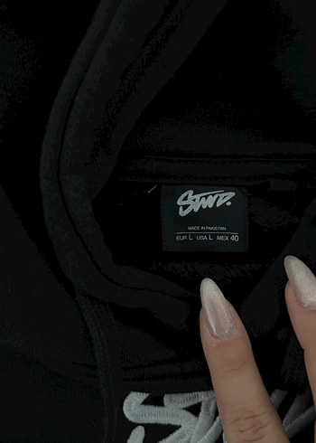 Pull and bear Siyah Kapüşonlu Sweatshirt - Görsel 2