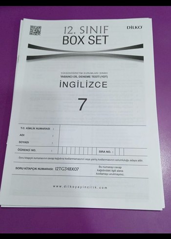 Dilko 12. Sınıf İngilizce Deneme Seti - Görsel 4