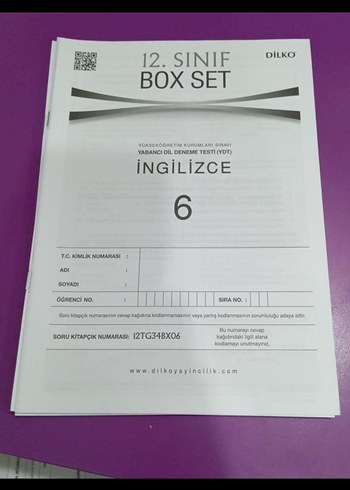 Dilko 12. Sınıf İngilizce Deneme Seti - Görsel 3