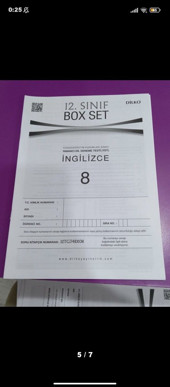 Dilko 12. Sınıf İngilizce Deneme Seti - Görsel 5