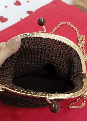 Örgü Kahverengi Kadın Çanta - Görsel 2