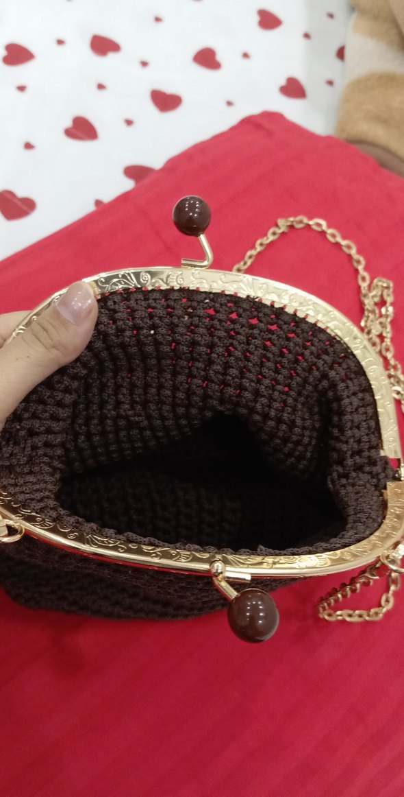 Örgü Kahverengi Kadın Çanta - Görsel 2