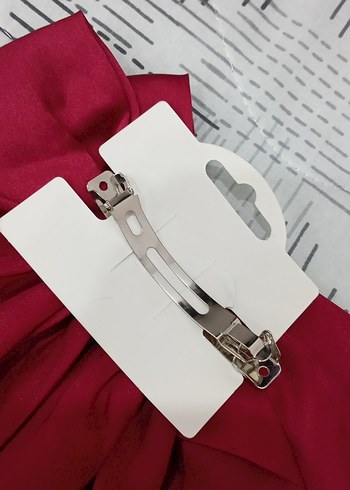 Bordo Fiyonklu Kadın Saç Aksesuarı - Görsel 2