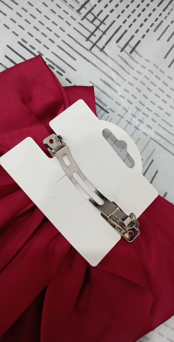 Bordo Fiyonklu Kadın Saç Aksesuarı - Görsel 2