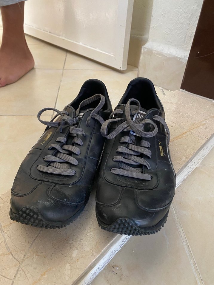 Siyah Erkek Spor Ayakkabı Bağcıkları - Görsel 2