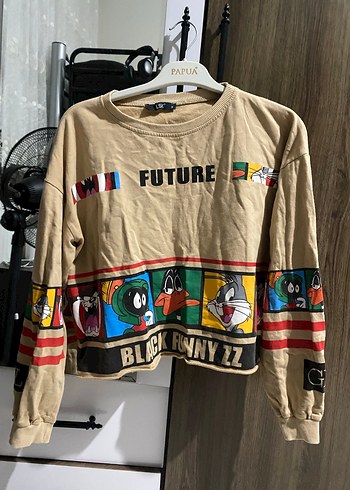 Bej Baskılı Sweatshirt - Görsel 3