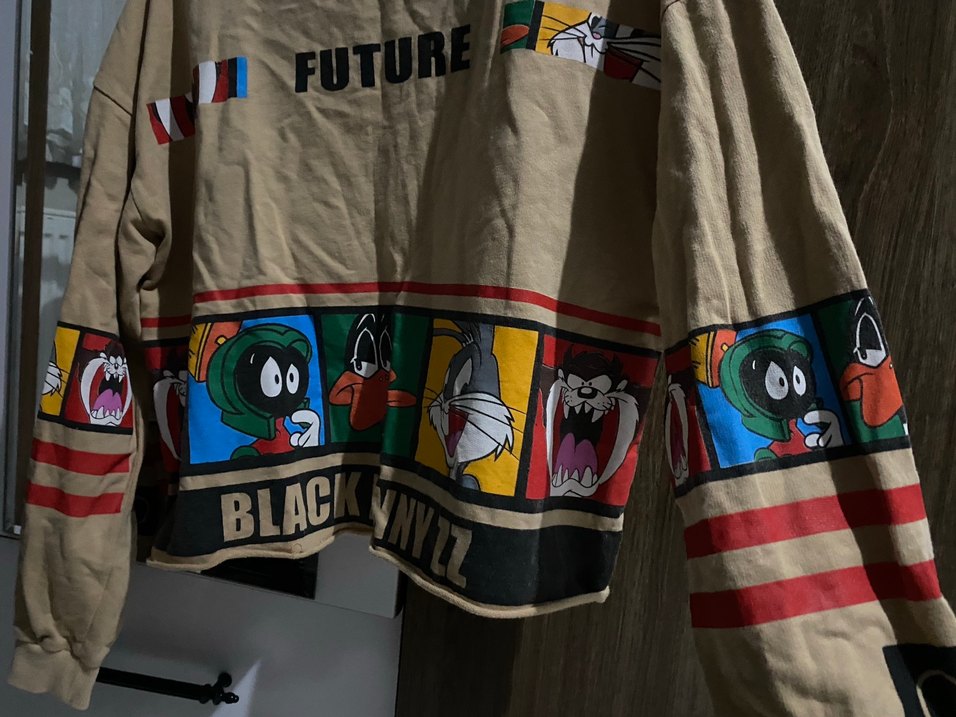 Bej Baskılı Sweatshirt - Görsel 2