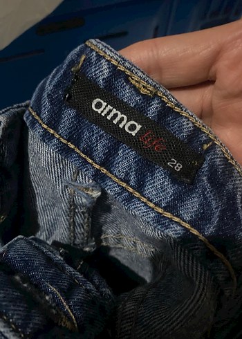 Lacivert Midi Kadın Denim Jean - Görsel 2