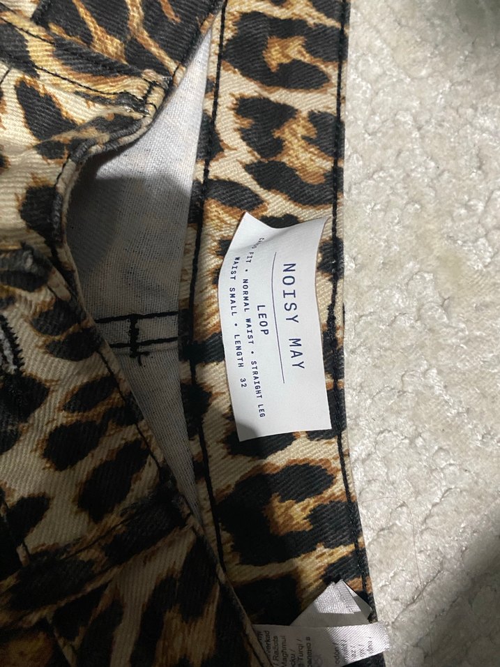 Kızlar için Leopar Desenli Bol Kesim kargo Pantolon - Görsel 3