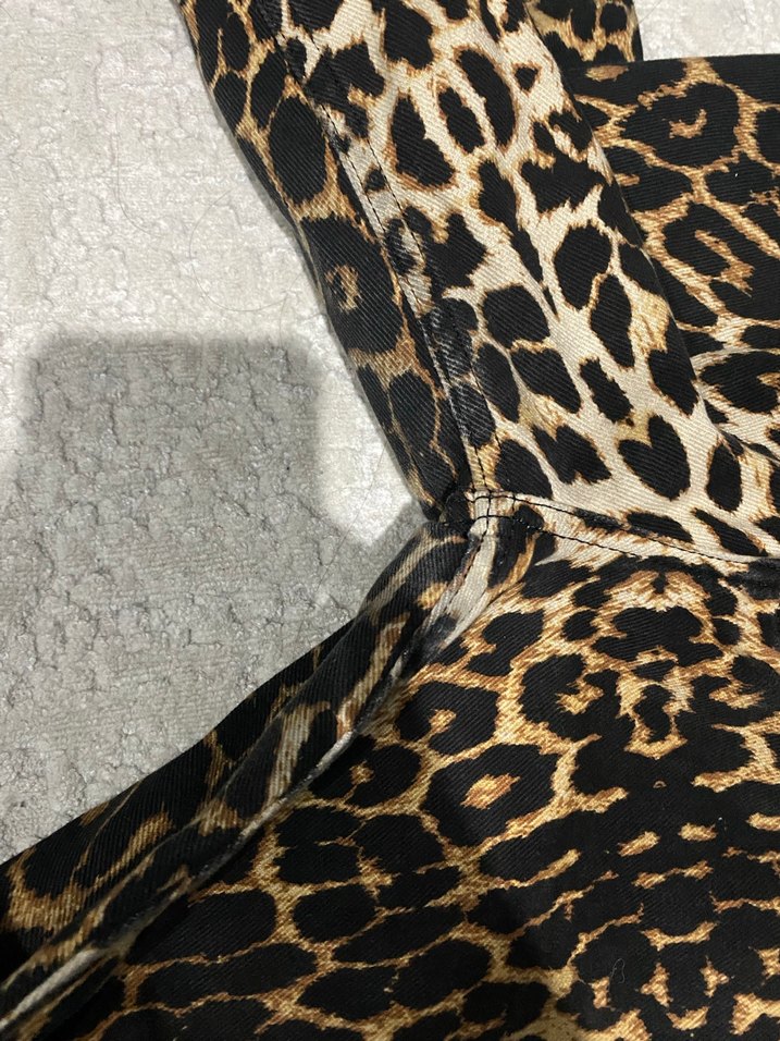 Kızlar için Leopar Desenli Bol Kesim kargo Pantolon - Görsel 2