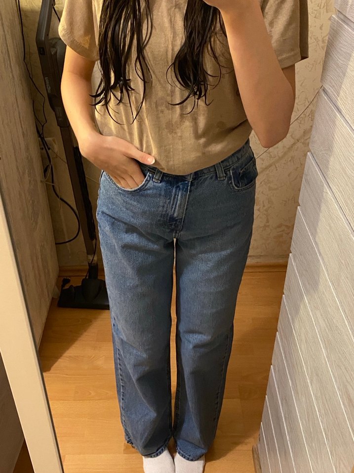 Kadın Gri Denim Regular Fit Midi Jean - Görsel 3