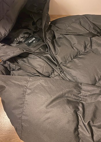 Fermuarli Siyah Kadın Kışlık Mont - Görsel 2