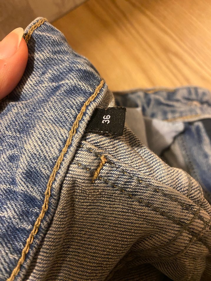 Mavi Bol Kesim Midi Kadın Kot Pantolon - Görsel 3