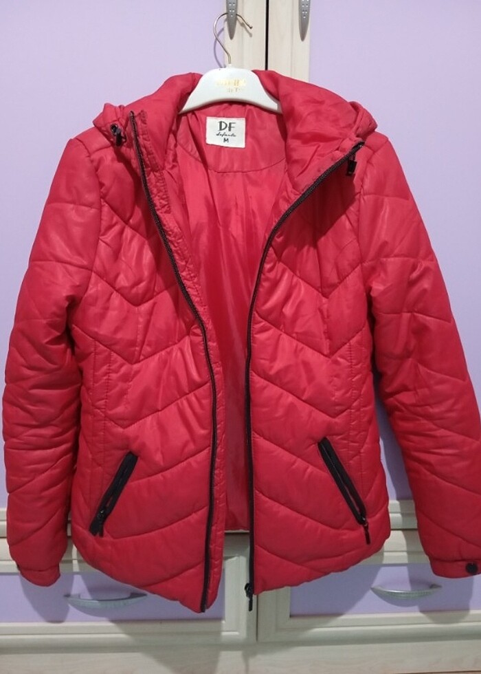 Kırmızı mont  - Görsel 2