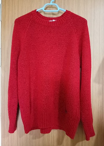 Kırmızı Kadın Triko Kazak - Görsel 2