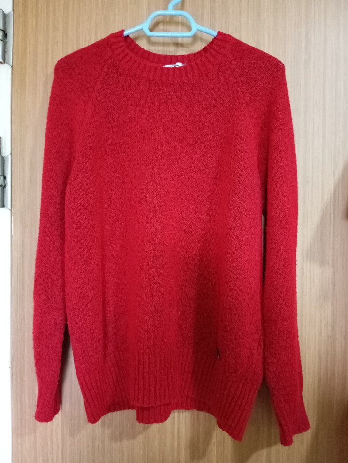 Kırmızı Kadın Triko Kazak - Görsel 2