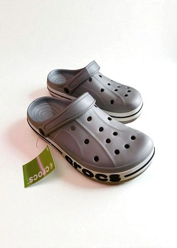 Gri Erkek Terlikler Velcro Kayışlı