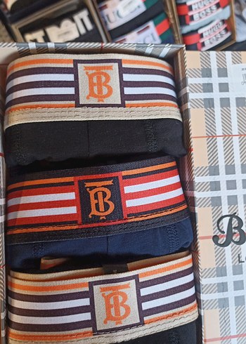 xl Beden Burberry Baskılı Kahverengi Erkek Boxer