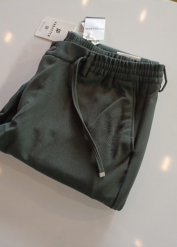 xl Beden Erkek Yeşil Kemerli Rahat Mini Pantolon