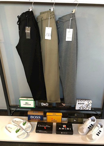 Zara Kemerli Siyah Kadın Kumaş Pantolon