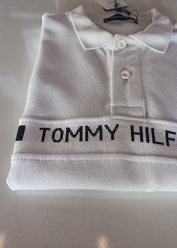 l Beden Tommy Hilfiger Beyaz Kısa Kollu Polo Tişört