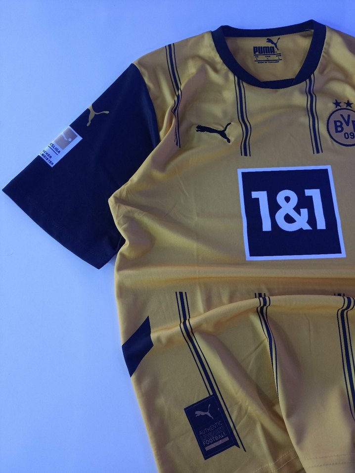 Erkek Sarı Spor Tişörtü Düğmeli - Görsel 3