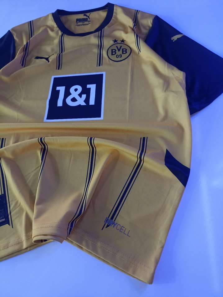 Erkek Sarı Spor Tişörtü Düğmeli - Görsel 2