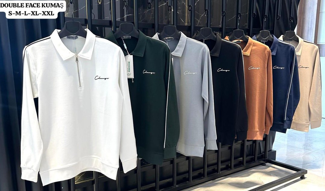 Camel Renk Fermuarlı Erkek Sweatshirt - Görsel 4