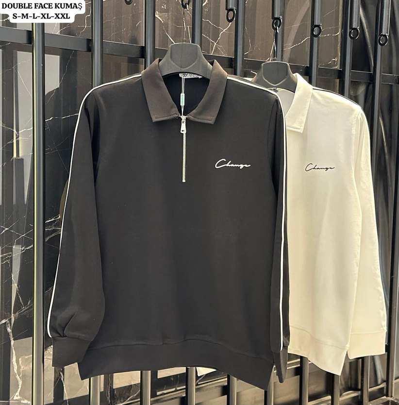 Camel Renk Fermuarlı Erkek Sweatshirt - Görsel 3