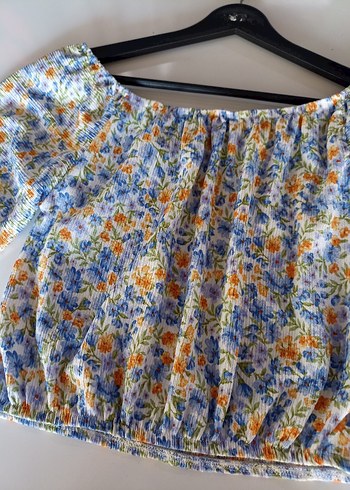 Piliseli, Kısa Kollu, Kayık Yaka Bluz - Görsel 2