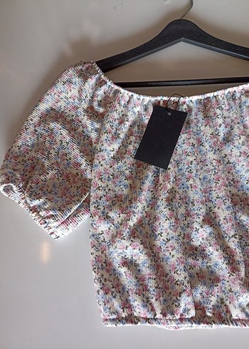 Bohem Çok Renkli Mini Straplez Bluz - Görsel 2