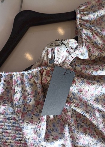 Bohem Çok Renkli Mini Straplez Bluz - Görsel 3