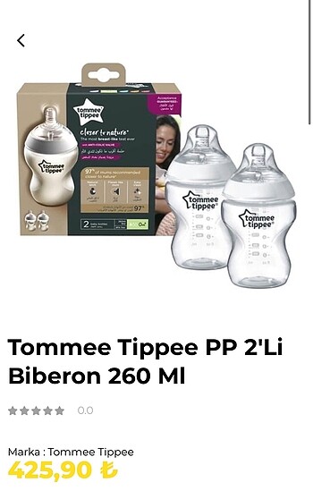 Tommee tippee 2li biberon 0m+