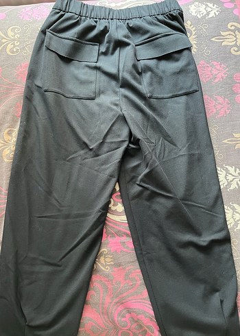 xs Beden Siyah Kadın Midi Kumaş Pantolon