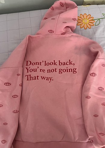 Diğer Pembe Kapüşonlu Rahat Sweatshirt